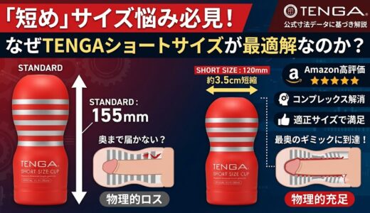 短小でもテンガは気持ちいい？「TENGAショートサイズCUP」の実力は