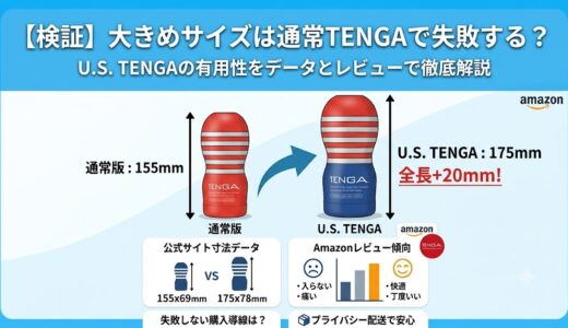 太め・長い人でもテンガは使える？「U.S. TENGA」のサイズ感。失敗した人の乗り換えガイド
