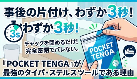 「POCKET TENGA」のスマートすぎる廃棄手順◆チャック付きでそのままポイ！