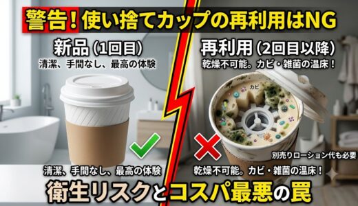 使い捨てのTENGA CUPは何回使用できる？衛生リスクとコスパの罠