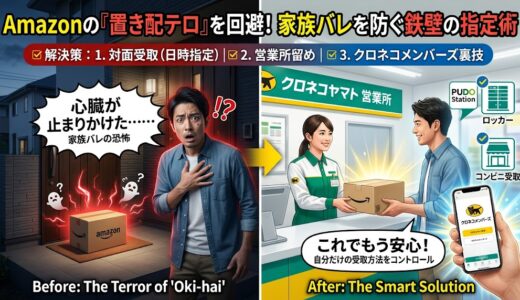 置き配は危険？AmazonでTENGAを買う際に「対面受取」や「営業所留め」を使い分けるコツ