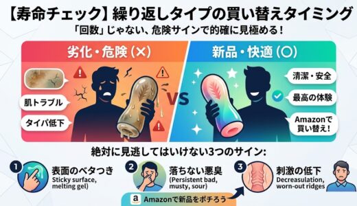 【テンガの寿命サイン】繰り返しタイプをAmazonで買い替えるべきタイミングの見極め方